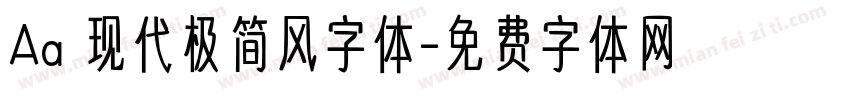 Aa 现代极简风字体字体转换